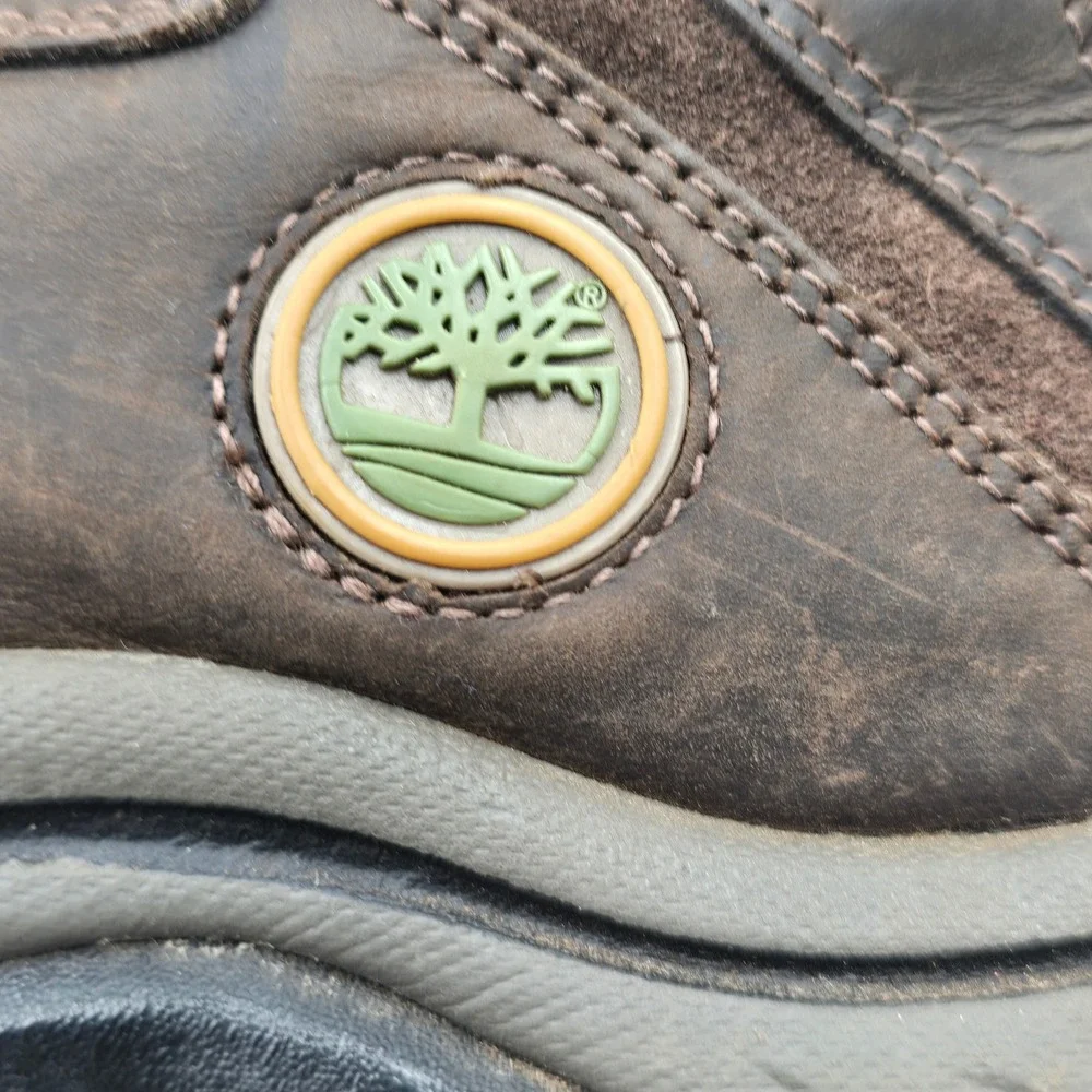 Timberland White Ledge Waterproof Hiking Boots Mens 10M Brown Leather 12135 7896